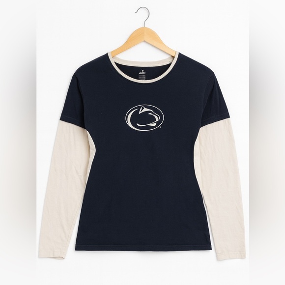 Adidas Penn State NCAA Nittany Lions PSU long sleeved, layered look t-shirt - Picture 1 of 1
